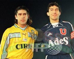 Camiseta usada y autografiada por Marcelo Salas en el partido U de Chile vs Lazio, 1999.